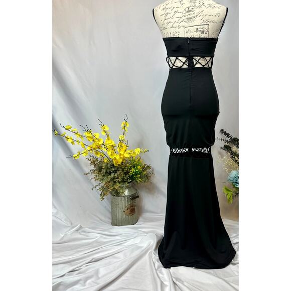 Runaway The Label Mae Partially See Through Maxi Dress Black S - Picture 9 of 14